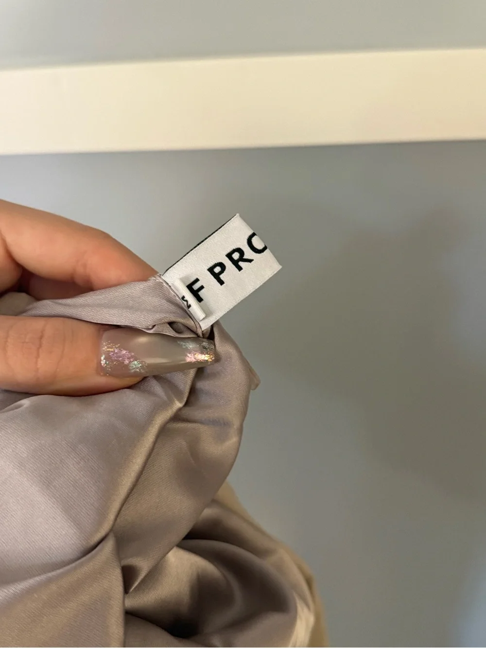 F PROJECT Asymmetric Khaki Maxi Skirt | Size M | High Slit